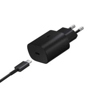 Original Samsung hišni polnilec - 25W (PPS in PD 3.0), USB-C izhod, kabel je priložen - EP-TA800XBEGWW - črn